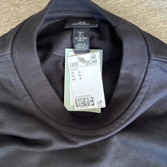 H& M oversized 100 % cotton black sweatshirt size large new with tags unisex - Picture 4 of 16